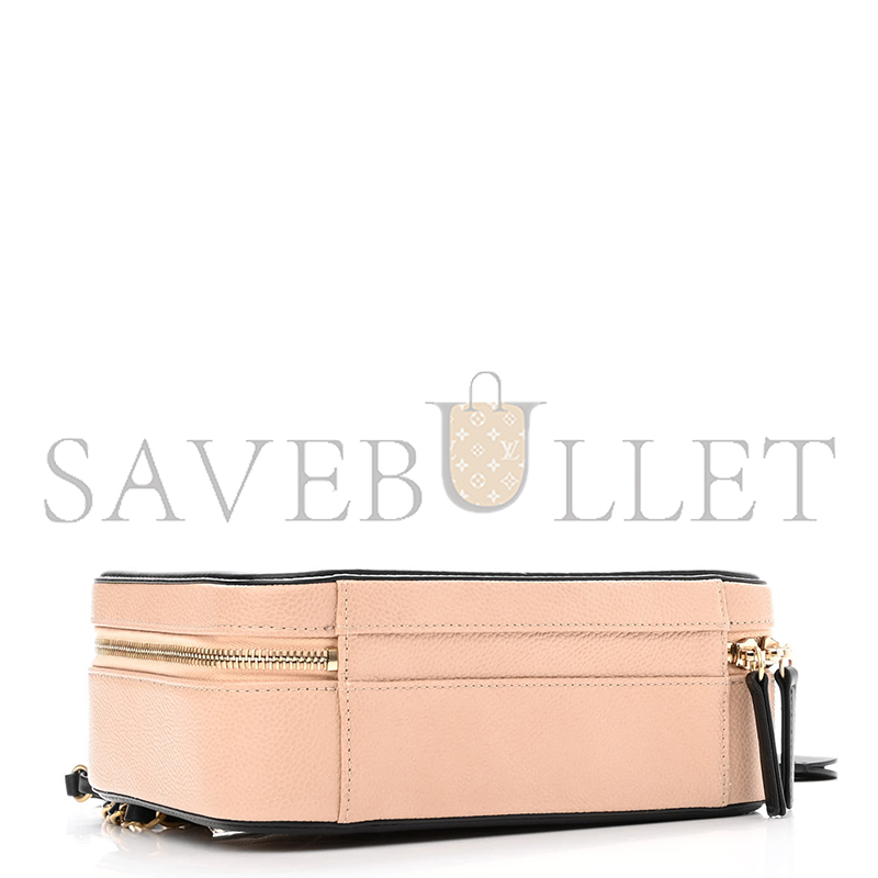 Ch*el caviar quilted medium cc filigree vanity case beige black (20*15*8cm)